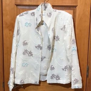 Coldwater Creek Silk Jacket & Top Set